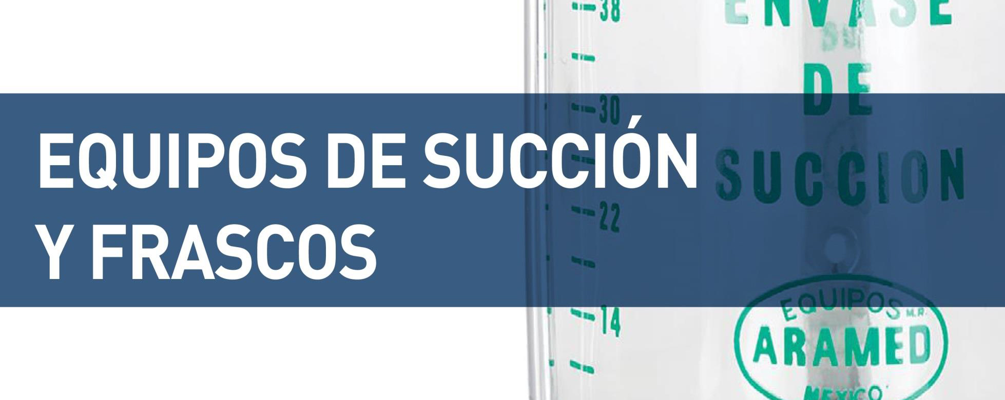 banner de equipos de succión y frascos